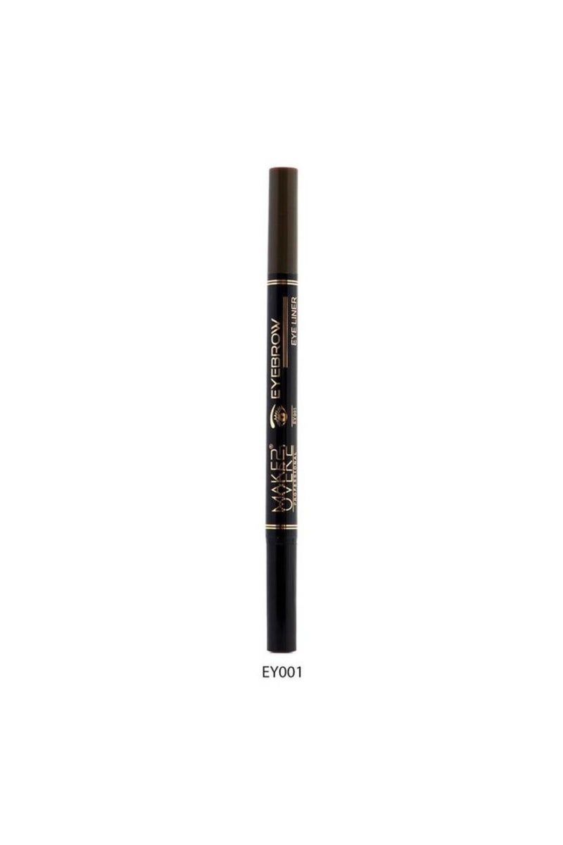 Makeover Dual-Use Eyebrow and Eyeliner Pencil Black/Chocolate 22-EY001 - Image 2