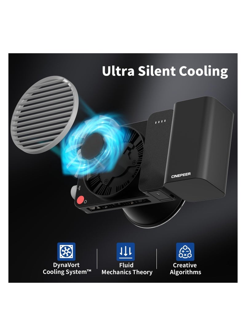 ZHIYUN CINEPEER CX100 100W LED Video Light [Official] with Built-in 4500mAh Battery,Bi-Color COB Continuous Output Lighting 2700K-6500K for Filmmaking/Live Streaming/Videography/Studio Photography - Image 5