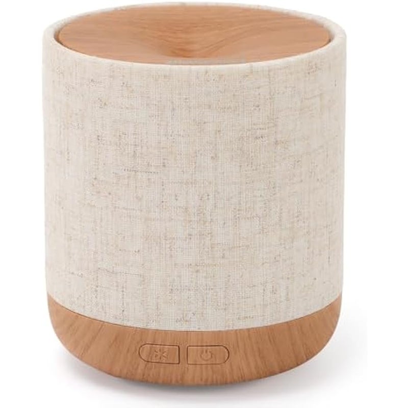 ناشر زيوت عطرية بسعة ‎200‎ مل بتغطية قماشية ومصباح ليلي | ناشر روائح بالموجات فوق الصوتية | مرطّب مع إضاءة | ديكور للغرفة | مرطّب صغير لغرفة النوم | هدية للمنزل الجديد - Image 1