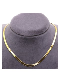 Gold Zone Real Gold Omega Snake Herringbone Belt Chain Necklace  - Image 2
