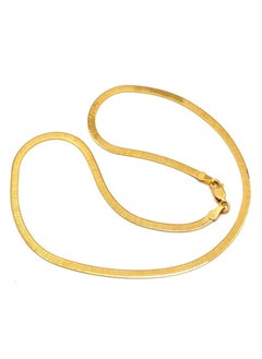 Gold Zone Real Gold Omega Snake Herringbone Belt Chain Necklace  - Image 3
