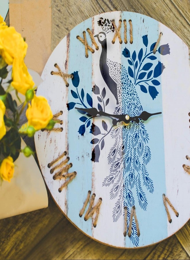 G GSS Designs قوالب جيس إس إس - 12x16 بوصة قوالب طاووس كبيرة قابلة لإعادة الاستخدام على الشجرة للرسم على الخشب، الجدران، القماش، الأقمشة، الأثاث، الحرف اليدوية - Image 3