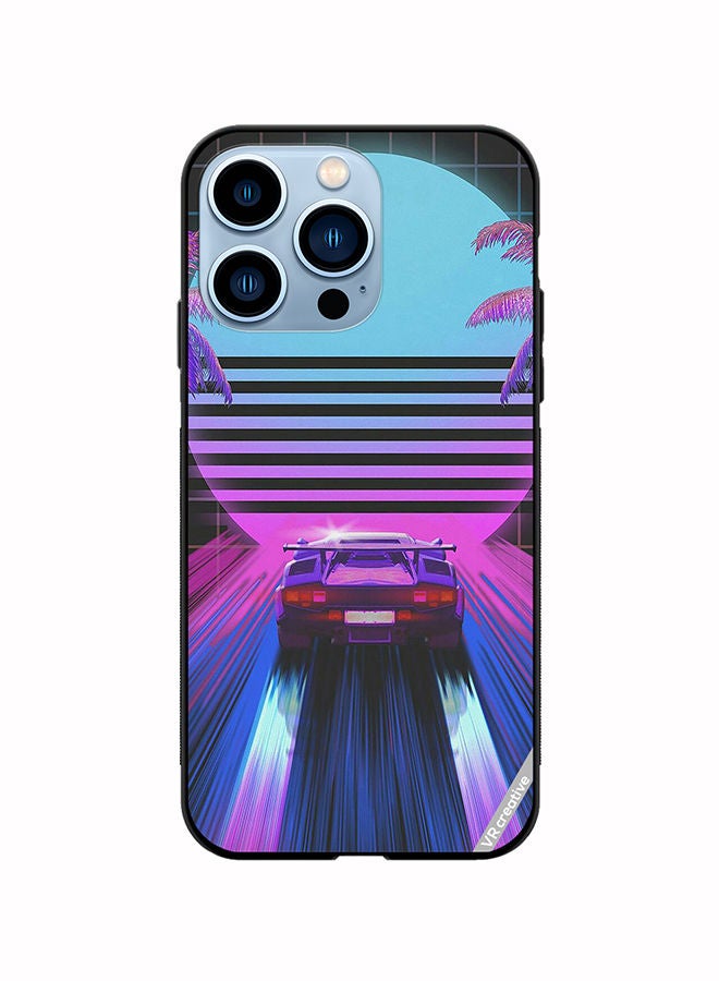 VR CREATIVE Protective Case Cover For Apple iPhone 14 Pro Retro Synthwave Ps4 Design Multicolour - Image 1
