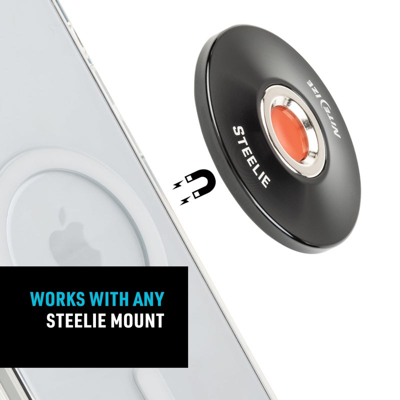 Nite Ize Steelie Orbiter Plus Magnetic Socket and Metal Ring - Car Dashboard with Magnetic Mount - Sturdy Dashboard Mount for Cell Phone - Black - Image 5