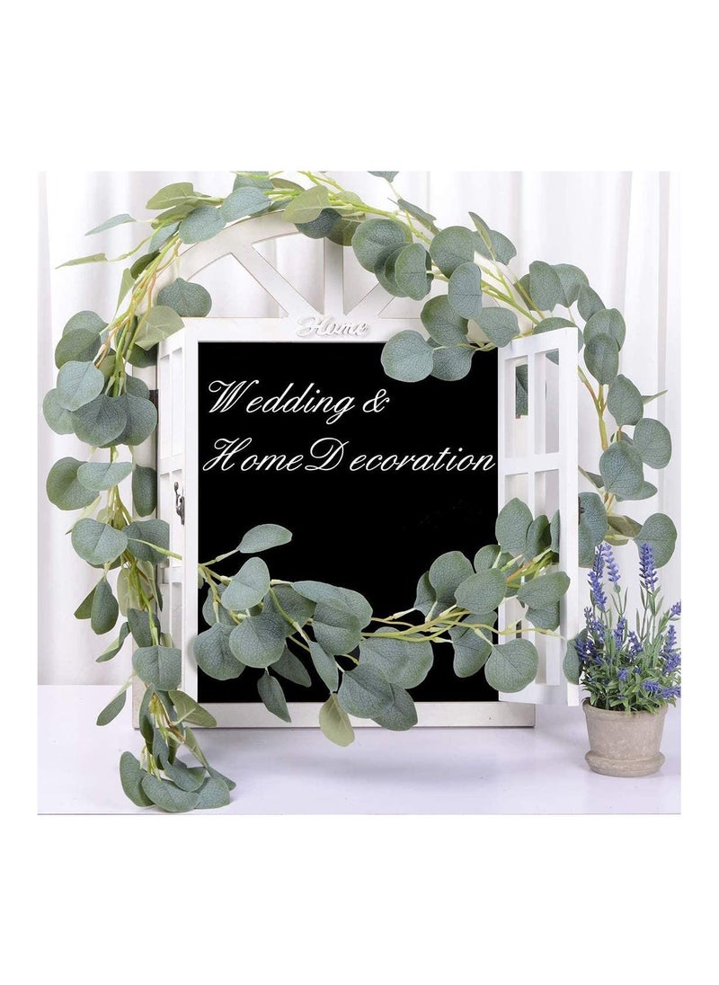 Excefore Artificial Eucalyptus Garland Vines Detachable Faux Eucalyptus Leaves Foliage Plastic Garland Greenery Hanging Plant Wedding Backdrop Arch Wall Decor  - Image 4