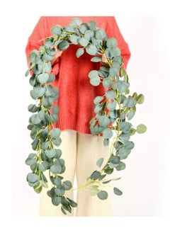 Excefore Artificial Eucalyptus Garland Vines Detachable Faux Eucalyptus Leaves Foliage Plastic Garland Greenery Hanging Plant Wedding Backdrop Arch Wall Decor  - Image 1
