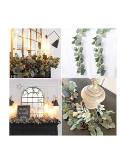 Excefore Artificial Eucalyptus Garland Vines Detachable Faux Eucalyptus Leaves Foliage Plastic Garland Greenery Hanging Plant Wedding Backdrop Arch Wall Decor  - Image 5