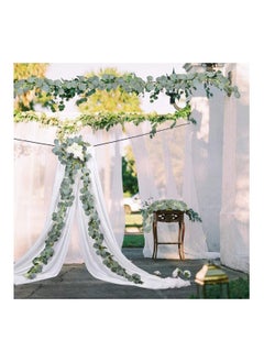 Excefore Artificial Eucalyptus Garland Vines Detachable Faux Eucalyptus Leaves Foliage Plastic Garland Greenery Hanging Plant Wedding Backdrop Arch Wall Decor  - Image 2