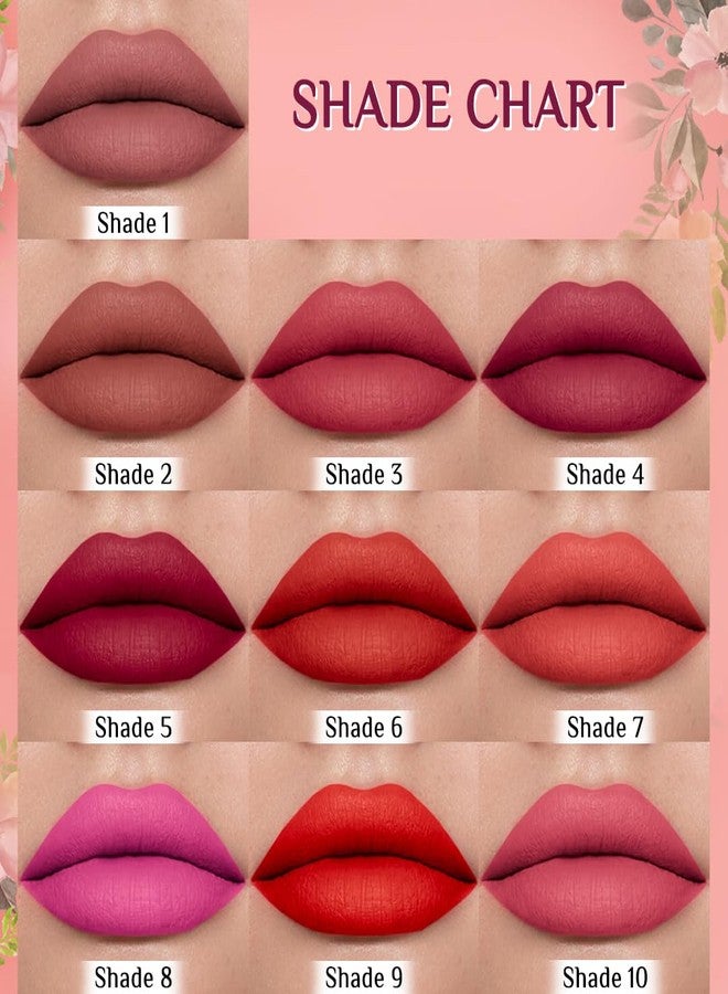 FLiCKA Tomato Liquid Matte Lipstick Transfer Proof, Smudge Proof, Non-Sticky, Creamy Lightweight Shade 2 & Shade 5 Combo - Image 3