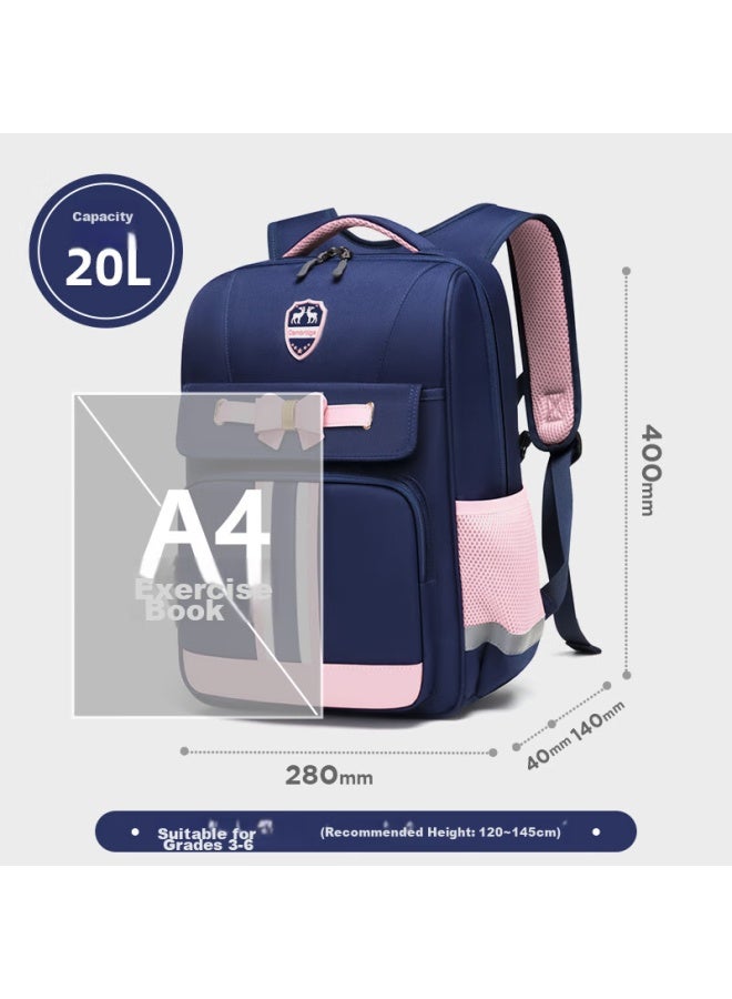 Ninth Castle The Ninth Castle Elementary School Backpack For Girls Grades 1-3 Large Capacity Spine-protecting Lightweight Backpack For Boys - Image 1