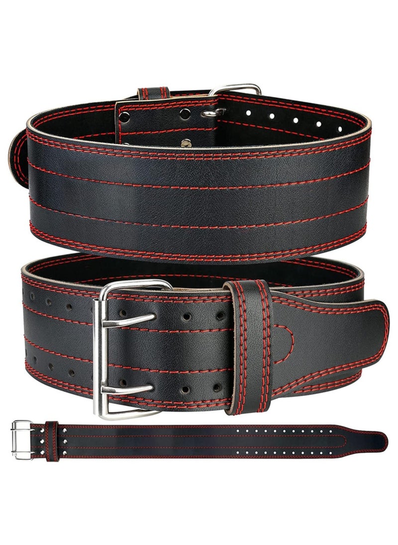 Sky Land Weight Lifting Belt For Men & Women, Powerlifting & Gym | Weight Belt Back Support Squat & Strength Power Deadlift With Adjustable Buckle, Heavy Duty Artificial Leather Belt Black  - Image 1