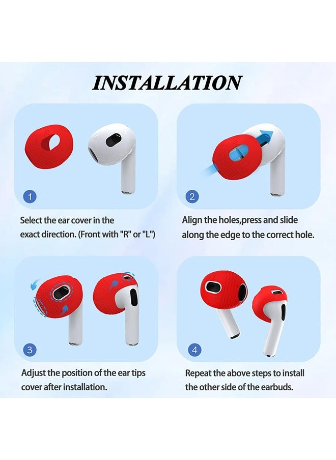 Beauenty - 5-Pairs Ear Tips Covers for AirPods 3, Anti-Slip Dust Silicone Ear Covers Accessories Compatible with AirPods 3rd Generation, Fit in The Charging Case - Image 1