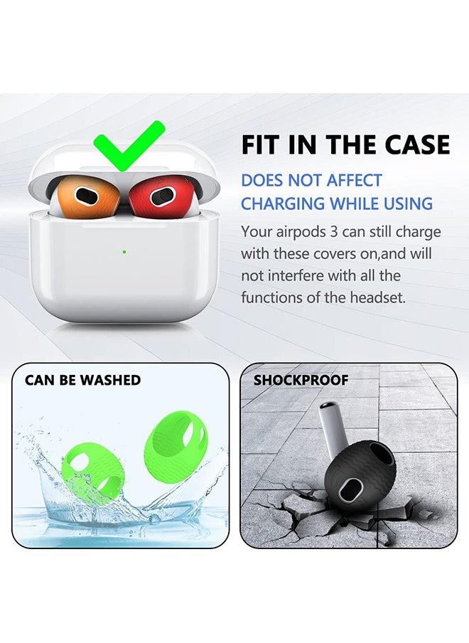 Beauenty - 5-Pairs Ear Tips Covers for AirPods 3, Anti-Slip Dust Silicone Ear Covers Accessories Compatible with AirPods 3rd Generation, Fit in The Charging Case - Image 1