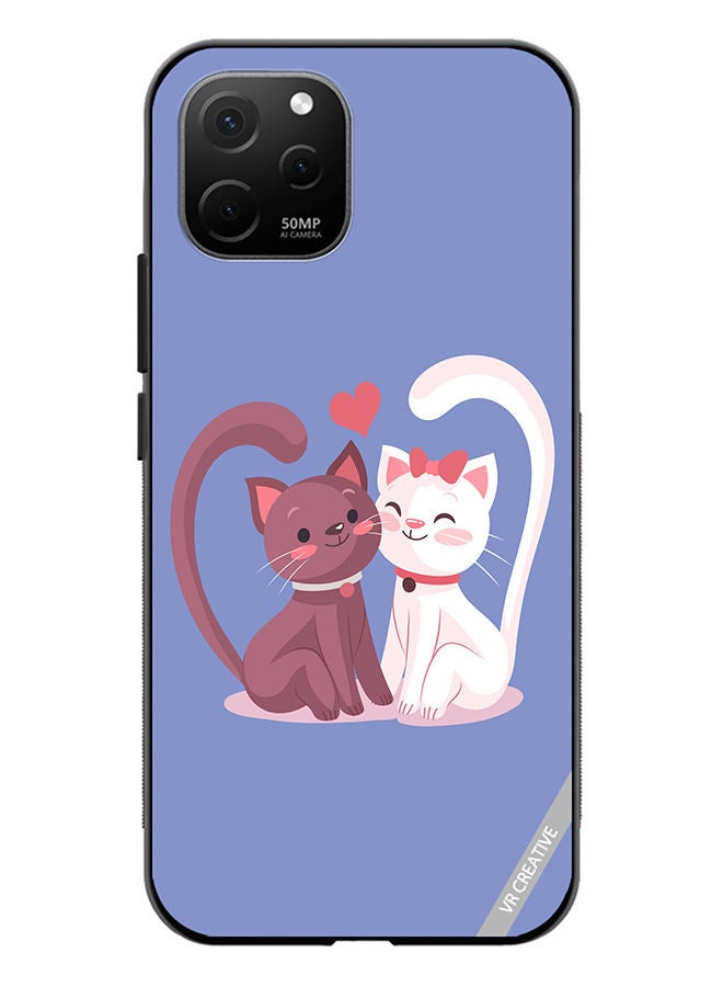 VR CREATIVE Protective Case Cover For Huawei Nova Y61 Love Cat Design Multicolour - Image 1