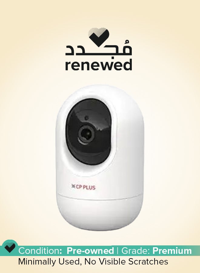 CP PLUS Renewed - CP PLUS 4MP Quad HD 2K Smart Wi-Fi CCTV Indoor Home Security Camera | 1440P Wireless 360° Camera | Night Vision | Two Way Talk | Alexa & OK Google | 15 Mtr, White - CP-E44A - Image 1