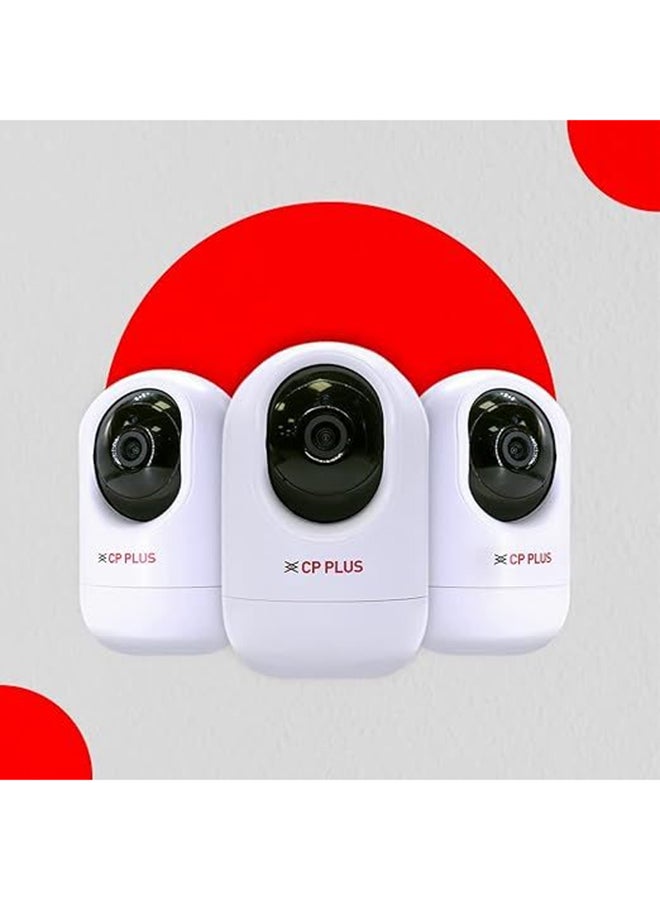 CP PLUS Renewed - CP PLUS 4MP Quad HD 2K Smart Wi-Fi CCTV Indoor Home Security Camera | 1440P Wireless 360° Camera | Night Vision | Two Way Talk | Alexa & OK Google | 15 Mtr, White - CP-E44A - Image 3