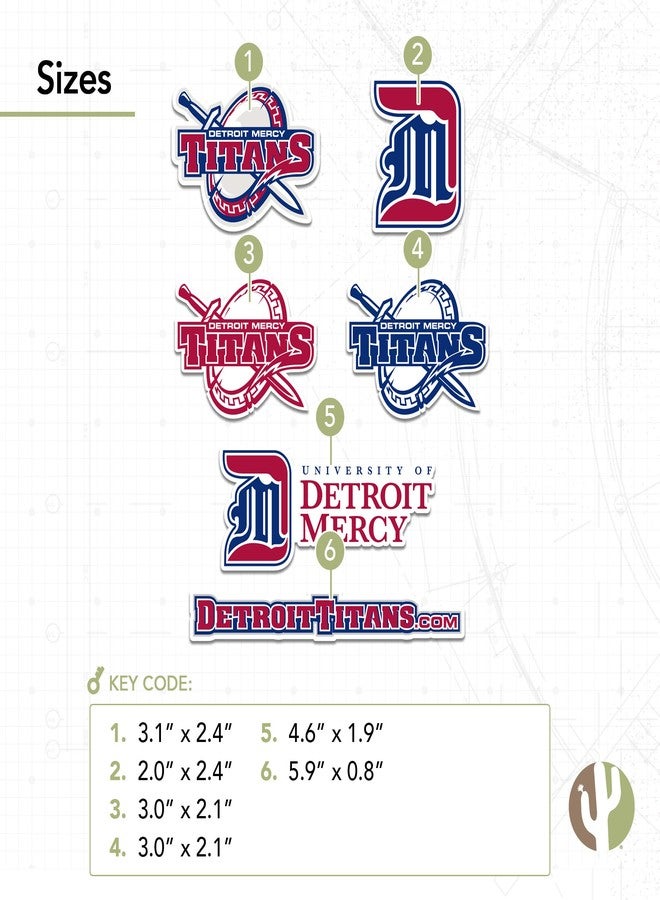 Desert Cactus University of Detroit Mercy Sticker UDM Titans Sticker Vinyl Decals Laptop Water Bottle Car Scrapbook T2 (Type 2) - Image 3