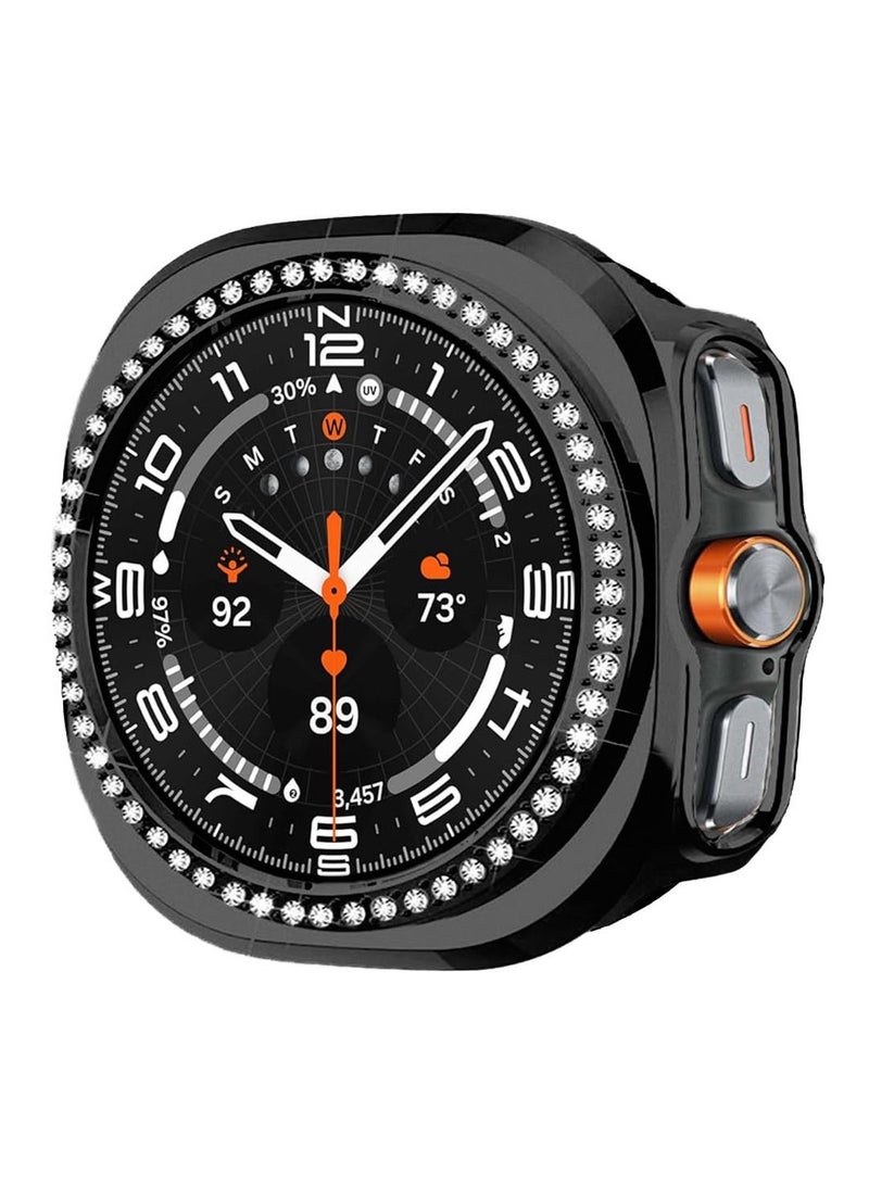 SYOSI Compatible with Galaxy Watch Ultra 47mm Screen Protector Case, Slim Protective Cover for Samsung Smartwatch, Crystal Bling Bumper Accessories with Bezel Face - Image 4