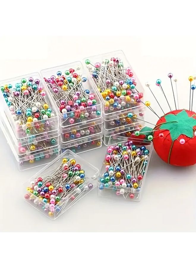 500 Mixed Color Pearlescent Sewing Pins Ideal For Diy Crafts Clothing Accessories And Knitting Supplies - Image 3