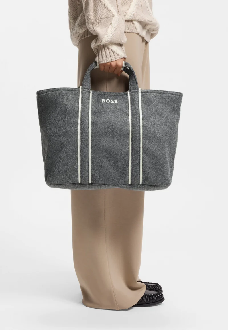 BOSS Fabric tote bag with contrast logo