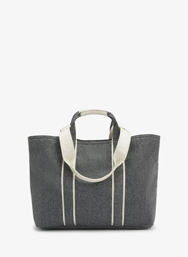 BOSS Fabric tote bag with contrast logo