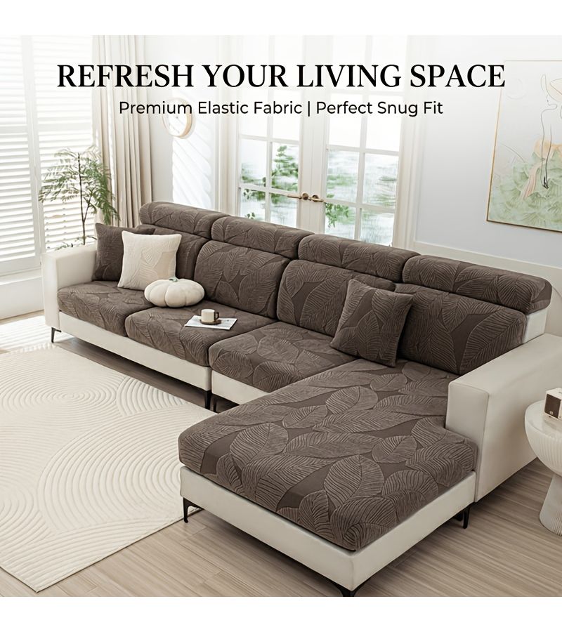 Light Gray Stretchy Feiye Sofa Cover 180g High Gram Weight Protective Decorative Sofa Cover For Single Sofa Size 21 65 To 35 43 Inch Width 25 59 To 37 4 Inch Depth Available In Six Colors And Three Sizes - Image 2