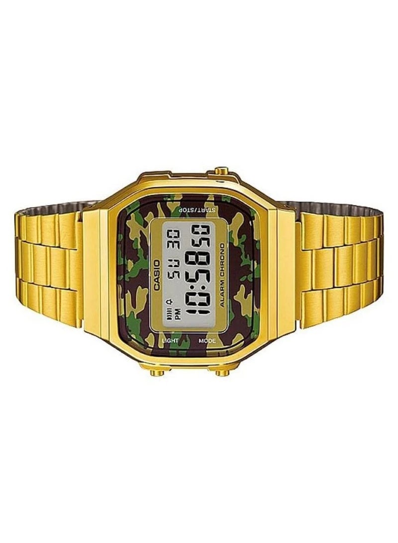 كاسيو ساعة كاسيو فينتاج سيريز الرقمية للجنسين بمينا ذهبية - A168WEGC-3DF - Image 2
