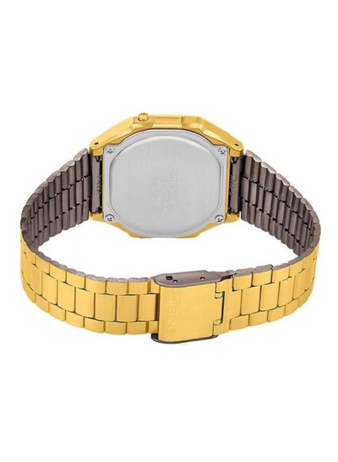 كاسيو ساعة كاسيو فينتاج سيريز الرقمية للجنسين بمينا ذهبية - A168WEGC-3DF - Image 3