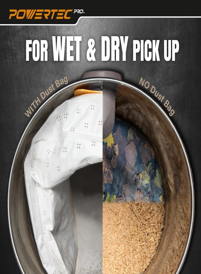 باورتيك أكياس مكنسة كهربائية POWERTEC PRO VF3702 مقاس A لجمع الغبار الرطب، عبوة من قطعتين، VF3502، سعة 12-16 جالونًا، لجمع الغبار والحطام الرطب أو الجاف، مناسبة لمكنسة Ridgid HD1200 وHD1400 الرطبة والجافة (75084) - Image 3