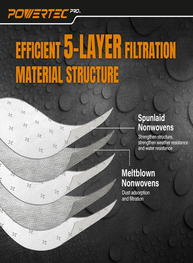 باورتيك أكياس مكنسة كهربائية POWERTEC PRO VF3702 مقاس A لجمع الغبار الرطب، عبوة من قطعتين، VF3502، سعة 12-16 جالونًا، لجمع الغبار والحطام الرطب أو الجاف، مناسبة لمكنسة Ridgid HD1200 وHD1400 الرطبة والجافة (75084) - Image 4