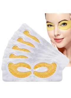KlsyChry Gold Hydrogel Eye Patches, Collagen Crystal Eye Gel Mask, Anti-Aging Under Eye Pads - Reduce Wrinkles,Puffy Eyes,Dark Circles,Eye Bags - Eye Contour Moisturizer Mask, Improve Skin Elasticity -5 Pairs  - Image 1