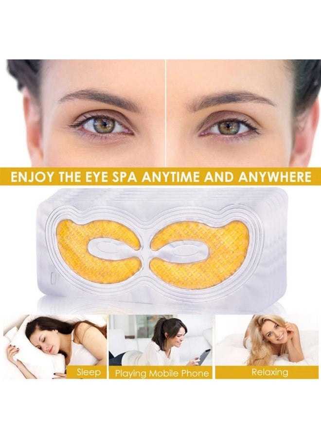 KlsyChry Gold Hydrogel Eye Patches, Collagen Crystal Eye Gel Mask, Anti-Aging Under Eye Pads - Reduce Wrinkles,Puffy Eyes,Dark Circles,Eye Bags - Eye Contour Moisturizer Mask, Improve Skin Elasticity -5 Pairs  - Image 4
