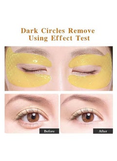 KlsyChry Gold Hydrogel Eye Patches, Collagen Crystal Eye Gel Mask, Anti-Aging Under Eye Pads - Reduce Wrinkles,Puffy Eyes,Dark Circles,Eye Bags - Eye Contour Moisturizer Mask, Improve Skin Elasticity -5 Pairs  - Image 5