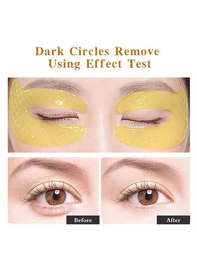 KlsyChry Gold Hydrogel Eye Patches, Collagen Crystal Eye Gel Mask, Anti-Aging Under Eye Pads - Reduce Wrinkles,Puffy Eyes,Dark Circles,Eye Bags - Eye Contour Moisturizer Mask, Improve Skin Elasticity -5 Pairs  - Image 5