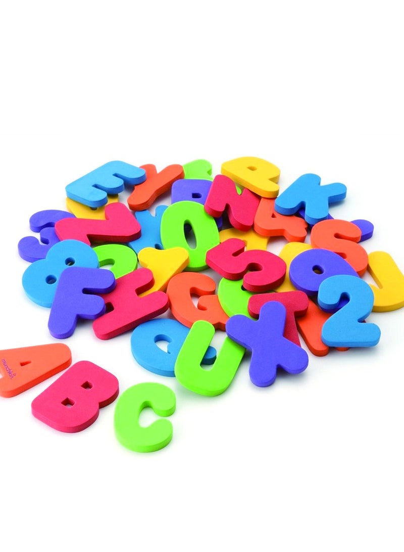 دوركو 36 رغوة حمام الحروف والأرقام ، العصي بسهولة ، قابلة لإعادة الاستخدام ، سريعة الجافة ديكور حمام لعبة الحمام للرضيع / الطفل / الطفل الصغير / الأطفال - Image 2