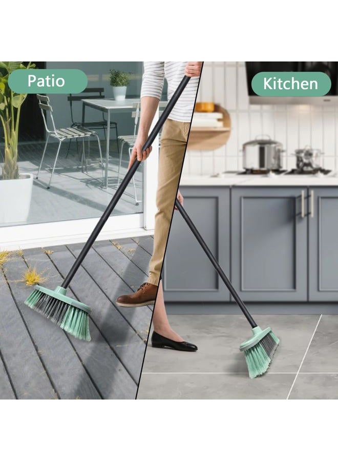 Zthluyc Indoor Broom Soft Bristle Brooms - Brooms for Sweeping Indoor Pet Hair, House Broom for Cleaning Hardwood, Tile, and Decking Surfaces Across.（Green - Image 4