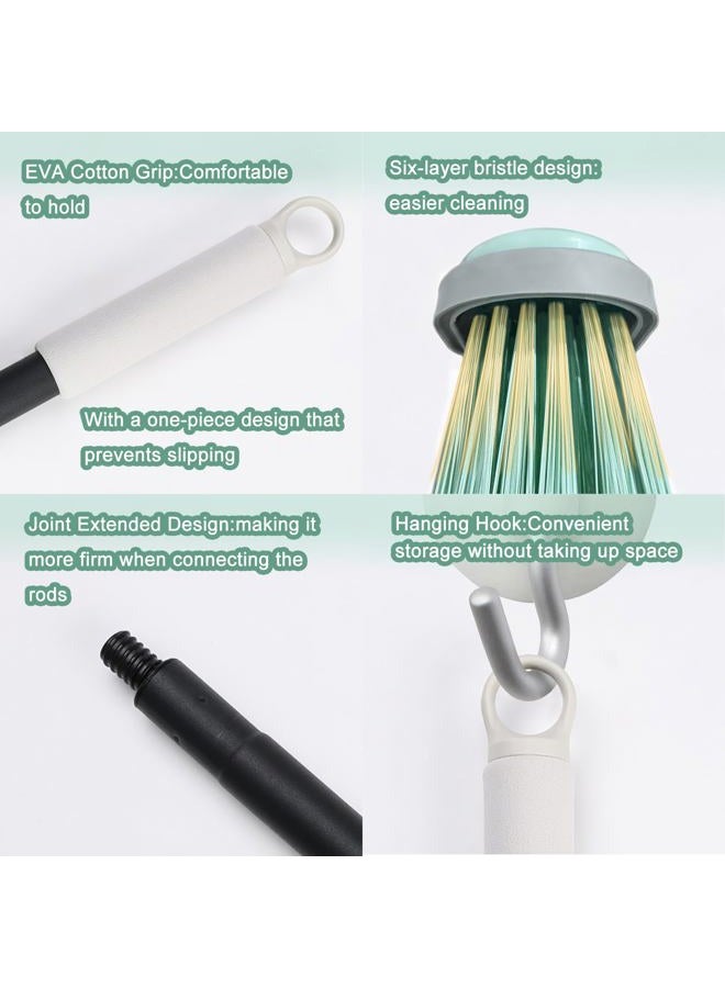 Zthluyc Indoor Broom Soft Bristle Brooms - Brooms for Sweeping Indoor Pet Hair, House Broom for Cleaning Hardwood, Tile, and Decking Surfaces Across.（Green - Image 5