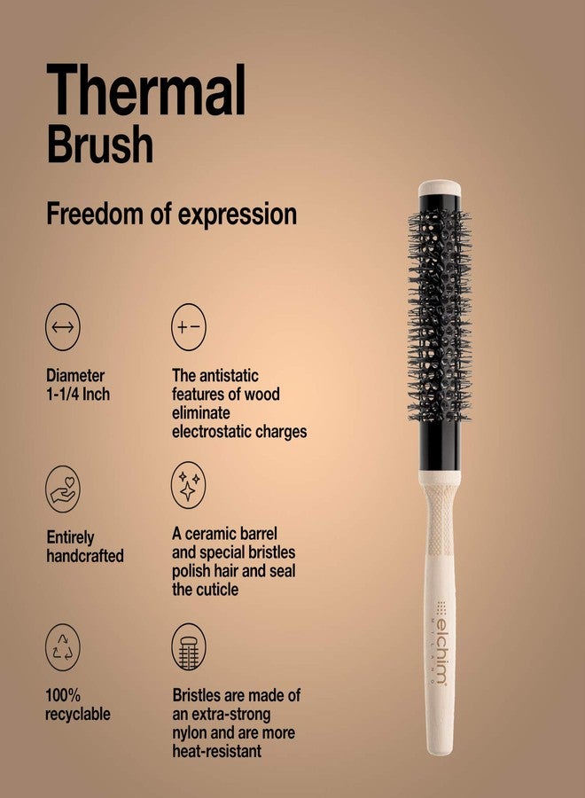 Elchim Wooden Thermal Brush 1 1/4" - Image 2