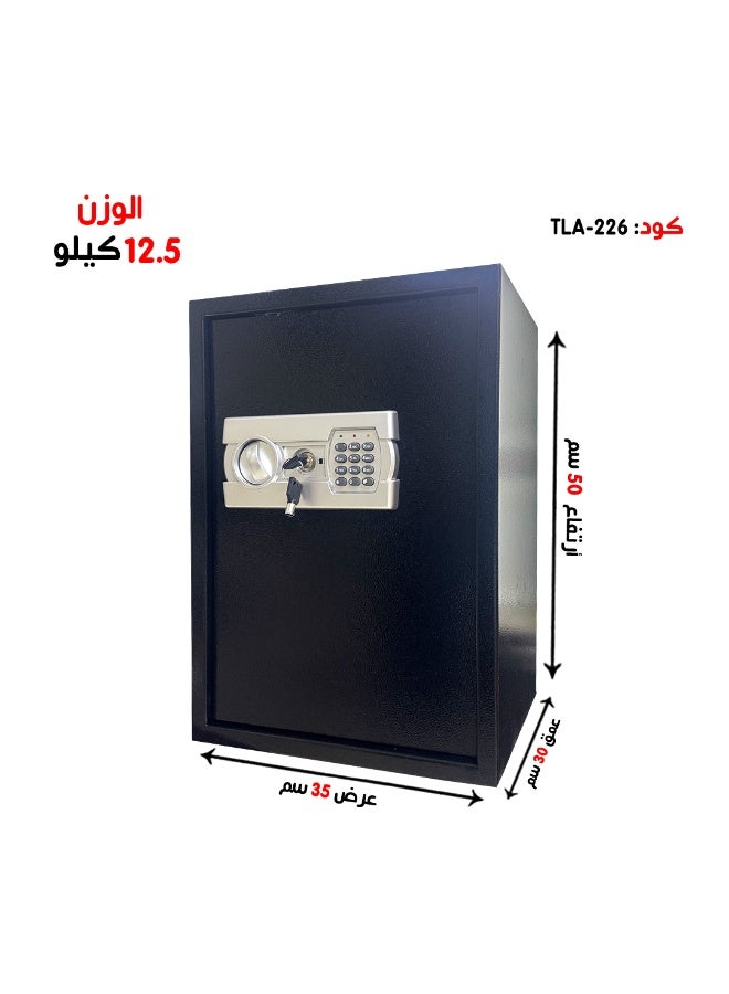 Luxury Fire-Resistant Digital Security Safe With Electronic Number Pad And Lock And Physical Key 50*30*35 cm 12.5 Kg - Image 1