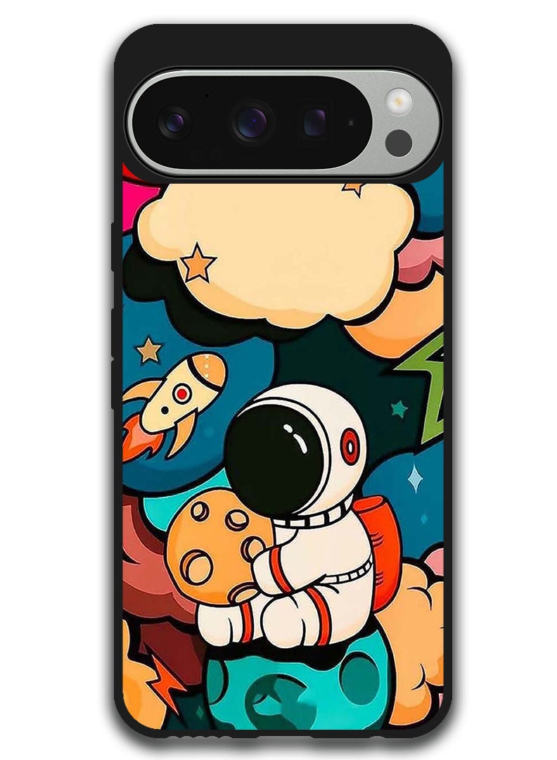 Theodor Protective Case Anti Scratch Shock Proof Bumper Cover For Google Pixel 9 Pro XL Astronaut Cheese - Image 1