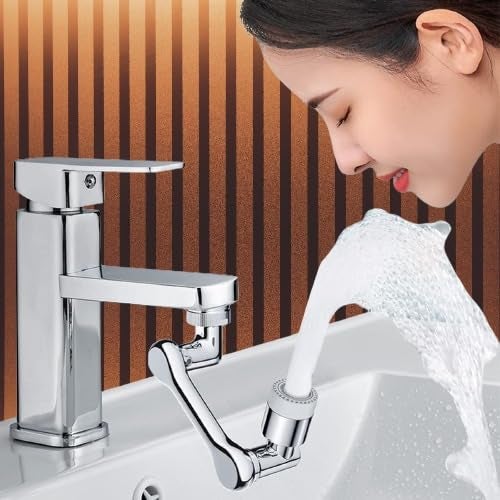 SHREE HANS CREATION Faucet Aerator1080° Rotating Faucet Extender Universal Splash Filter Big Angle Swivel Kitchen Tap Extend Bathroom Bubbler Wash Sink Gargle Face Eye Hair - Image 1
