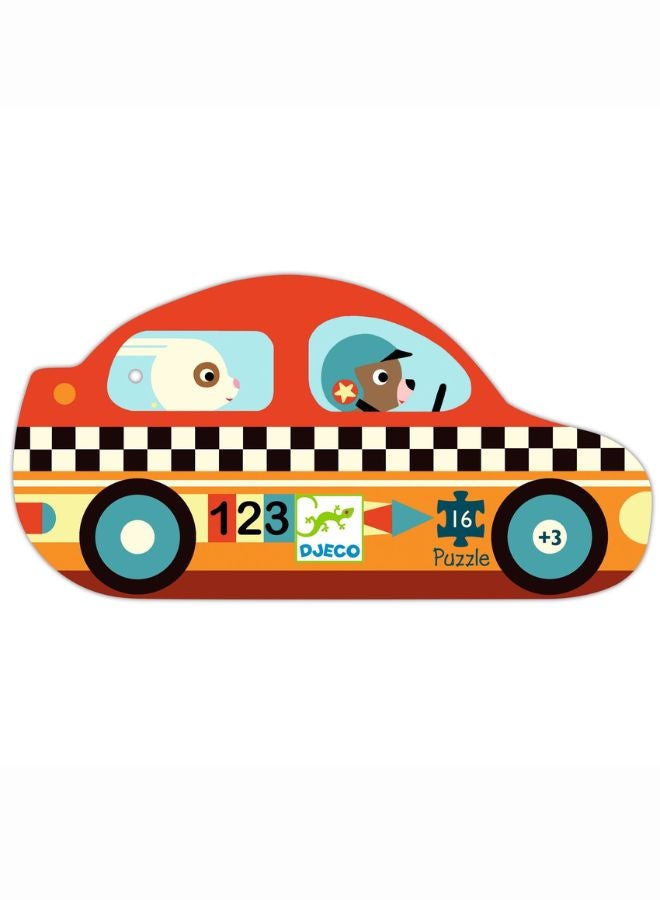 DJECO The Racing Car - Silhouette Puzzle - Image 1