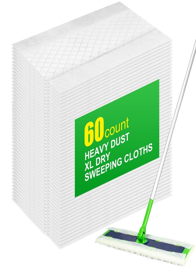 BYOFI 60 Count Thicken Heavy Duty XL Dry Sweeping Cloths for Swiffer Sweeper XL Mop,Disposable X-Large Pet Dry Mop Refill,Multi-Surface Dry Cloth Refills for Floor Cleaning - Image 1