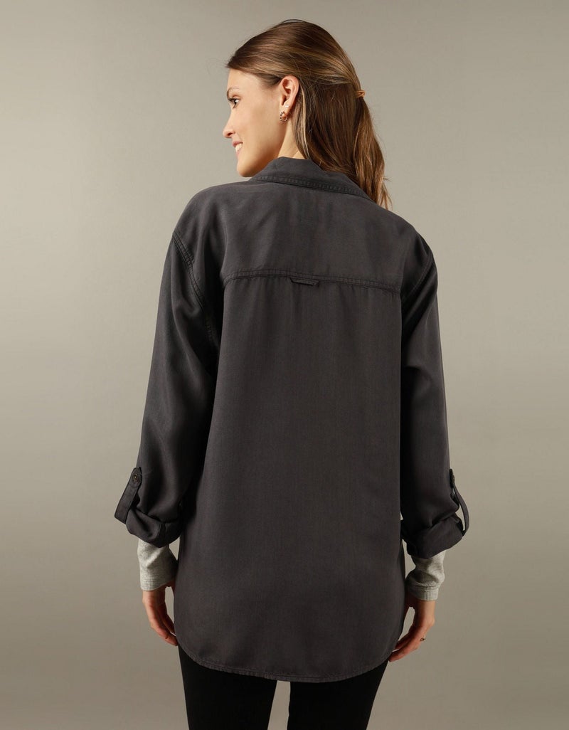 American Eagle AE Long-Sleeve Button-Up Shirt - Image 2