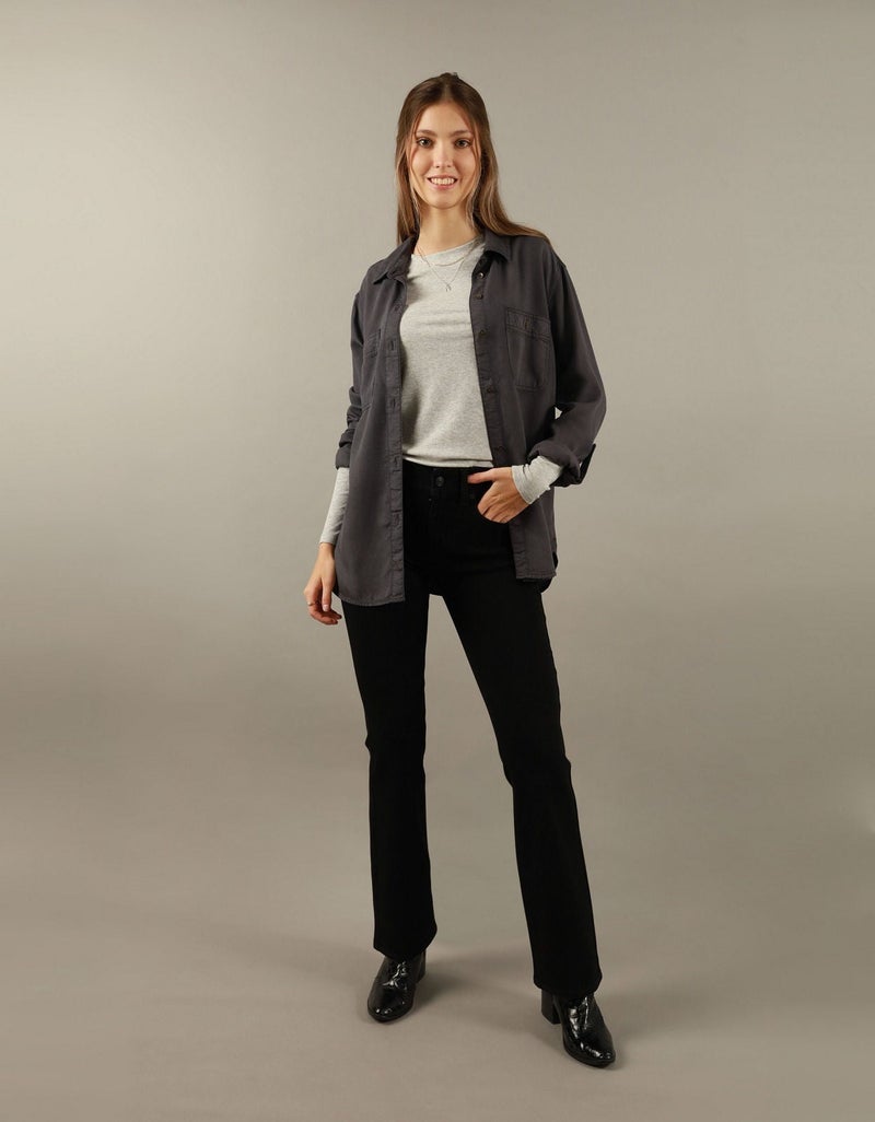 American Eagle AE Long-Sleeve Button-Up Shirt - Image 1