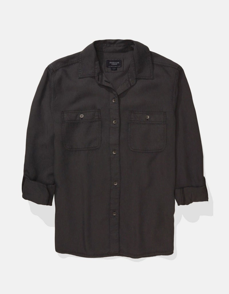 American Eagle AE Long-Sleeve Button-Up Shirt - Image 3