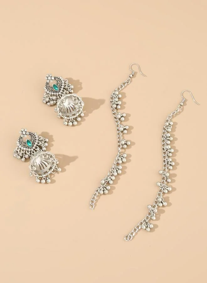 تايك تو Beaded Jhumka Dangle Earrings