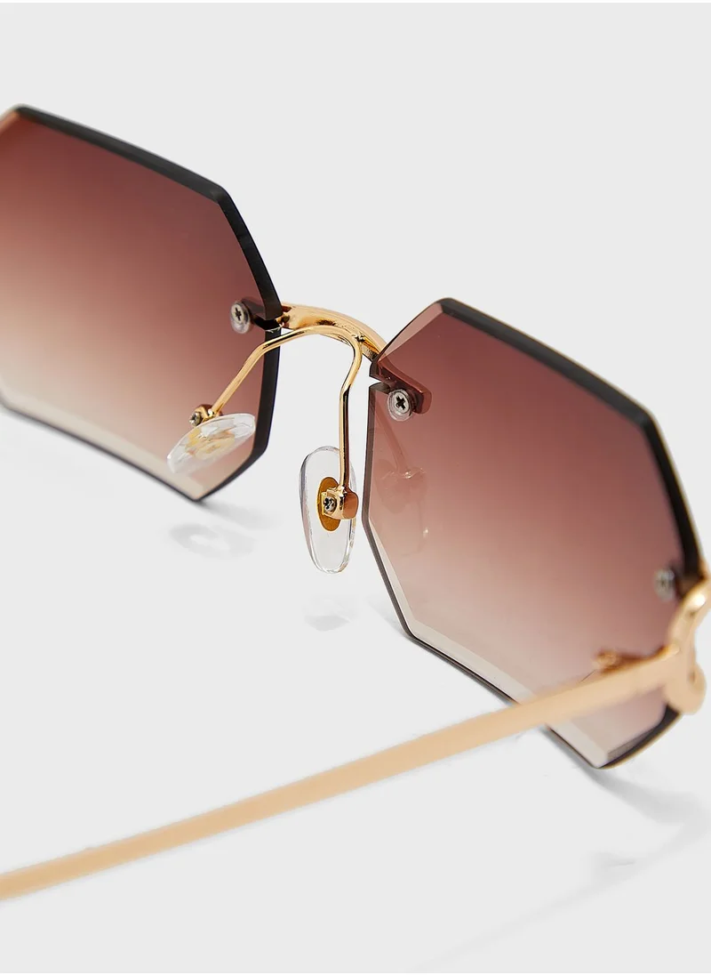 Ginger Hexagon Len Sunglasses