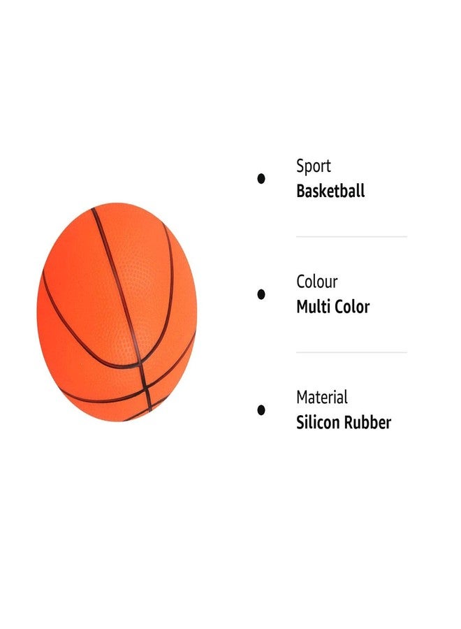 Trade Globe Basket Beech Basketball Silicon Rubber Balloon Ball Multi Color Size 4 with Air Feeling Needle - Image 5