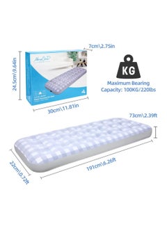 FULL JOY Flowy Single Size Camping Inflatable Air Mattress with Max Weight 100kg for Adults Kids Indoor and Outdoor Activities  - Image 2